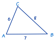 ejemplo triángulo LLL 6,7,8
