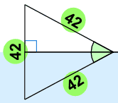 la simetría del árbol trigonométrico es un triángulo equilátero de costado