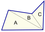 área 3 triángulos