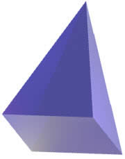 pirámide cuadrada azul