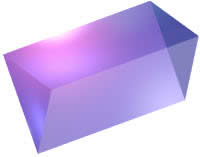 prisma triangular azul
