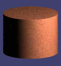 cilindro de madera bajo