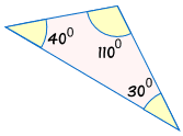 triángulo 40,110,30