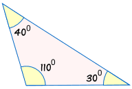 triángulo 40,110,30