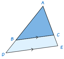 triángulos similares ABC y ADE