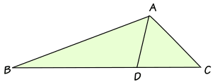 triángulos similares ABC punto D 