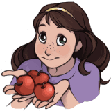 Ana tiene 3 manzanas