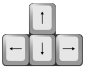 flechas en el teclado
