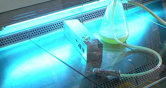 luz uv en laboratorio
