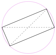 rectángulo formado por dos ángulos inscritos