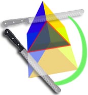 sección transversal de un prisma